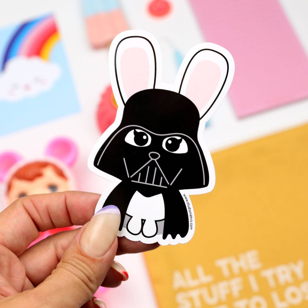 Star Wars Darth Bunny-klistermärke