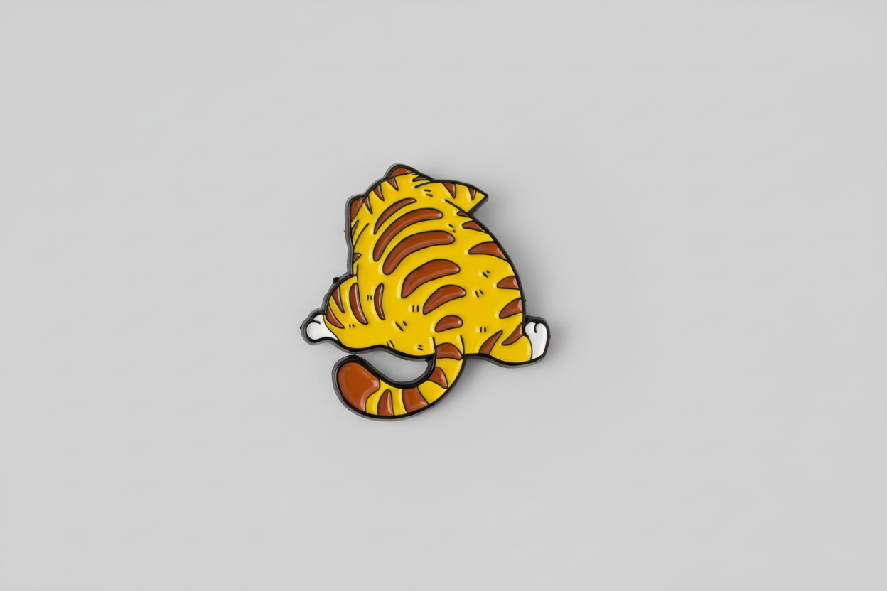 Pin - Orange katt (baksida)