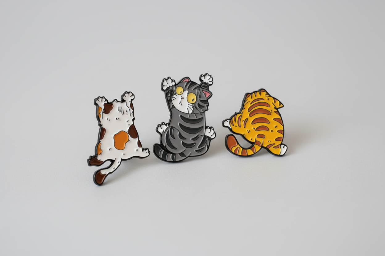 Pin - Orange katt (baksida)