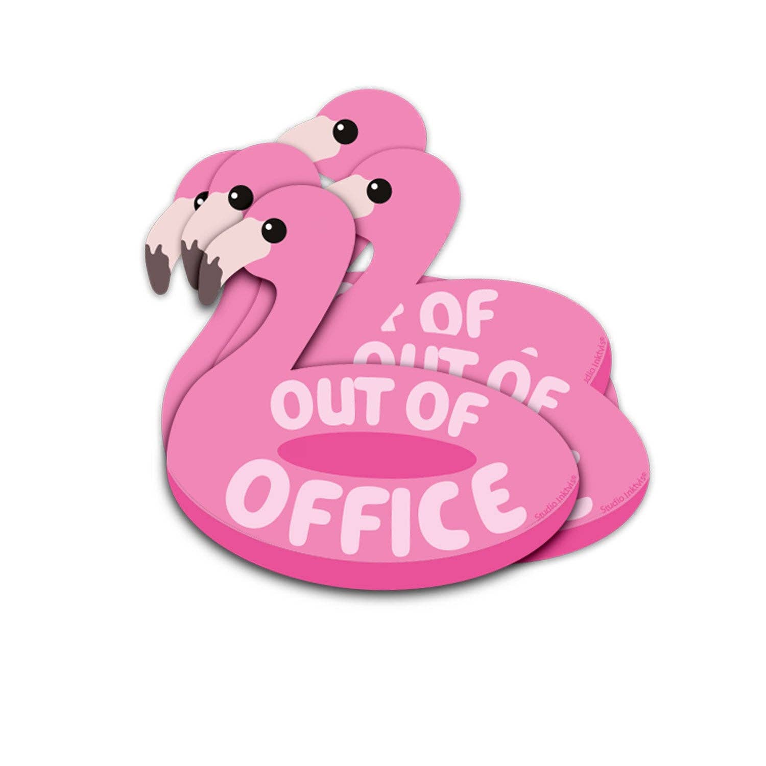 Klistermärke ”Out of Office” Flamingo