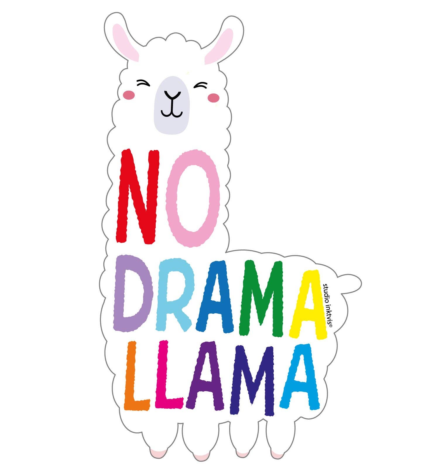 Klistermärke No Drama Lama